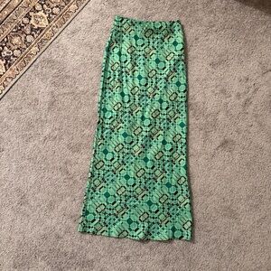 Princess Polly Green Geometric Women's Maxi Skirt